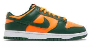 Nike Dunk Low Miami Hurricanes Naranja Verde DV1391-300 Para hombres Tallas Totalmente Nuevas - Imagen 1 de 5
