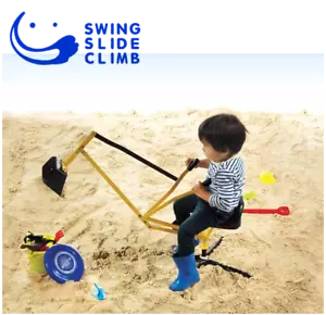 LARGE Sand Sandpit Digger Metal Kids Ride On Excavator Beach Outdoor Toy - Picture 1 of 3