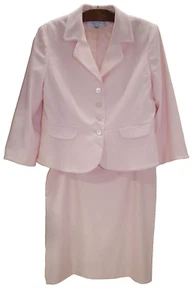 C6 - Tahari ASL 2PC Skirt Suit Women’s 814P Textured Pink Blazer & Skirt - Picture 1 of 10