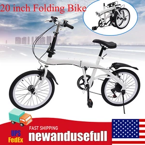 20-inch Folding Bike Adult 6-speed Carbon Steel Lightweight Folding Bicycle - Picture 1 of 24
