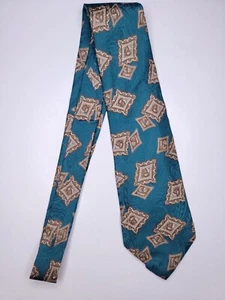 Geoffrey Beene Mens Formal Necktie 58"Lx3.75"W Green/Brown Neck Tie  - Picture 1 of 4