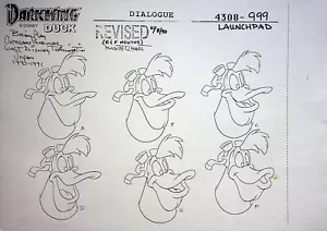 Estudio de Producción DARKWING DUCK FIRMADO BRIAN RAY Modelo Celular Copia Disney - Imagen 1 de 2