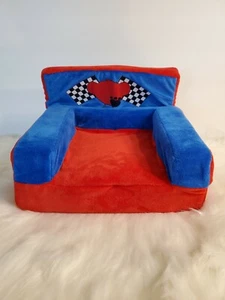 Build A Bear BAB 10" Fold Out Raceway Plush Chair  - Picture 1 of 11