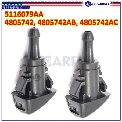 5113049AA Windshield Washer Nozzle for Dodge Grand Caravan Chrysler Town Country - Image 1 of 4