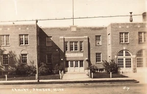Dawson Minnesota Armory RPPC Vintage Photo Real Photo Postcard LP61 - Picture 1 of 2