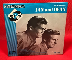 Remember Jan & Dean EP 1973 UK 4-track 7" vinyl EP Surf City Honolulu Lulu - Picture 1 of 4