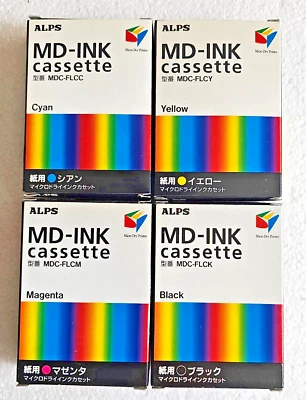 Lote de (4) TINTAS ALPS -CMYK OEM - Para impresoras Alps serie MD Foto 1 de 4