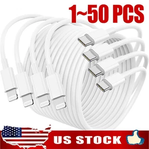 Fast Charger Cable Type USB C PD Cord to For iPhone 14 13 12 11 Pro Max XR lot - Picture 1 of 13