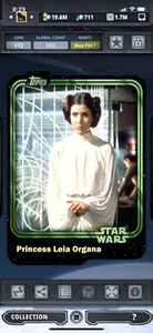 Topps Star Wars Digital Card Trader Tier 7 - Green Princess Leia Organa Base 1 - Bild 1 von 1