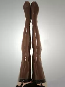 Gummi Latex Rubberfashion Stockings Coffee Socken für Männer oder Frauen - Picture 1 of 4