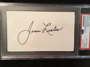 JOAN LESLIE PSA CERTIFIED AUTOGRAPHED INDEX CARD - Picture 1 of 1