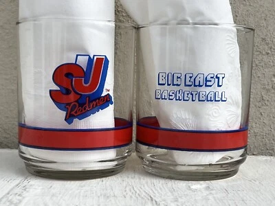 Juego de 2 vasos SJU St Johns Redmen Big East baloncesto Getty gas promoción 10 oz Foto 1 de 4