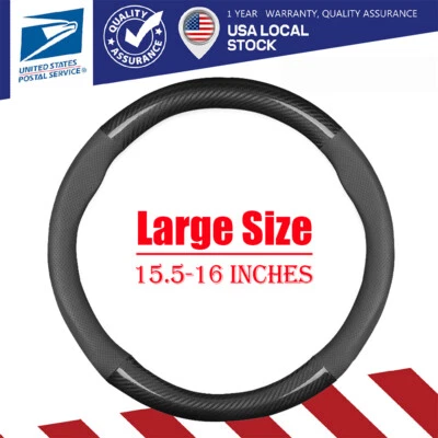 Cubierta de volante de coche grande para Toyota Corolla 2020-2026 cuero fibra de carbono Foto 1 de 4