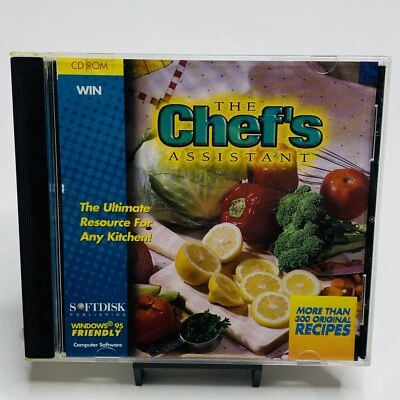 THE CHEF'S ASSISTANT Recipe Guide for PC CD-ROM Computer 300+ Recipes TESTED euc - Image 1 of 2