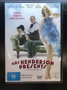 Mrs Henderson Presents DVD 2006 Judi Dench, Bob Hoskins Region 4 - Picture 1 of 3