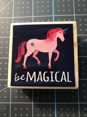 Sello de goma mágico Unicorn Be de Hampton Art VW0175 Foto 1 de 4