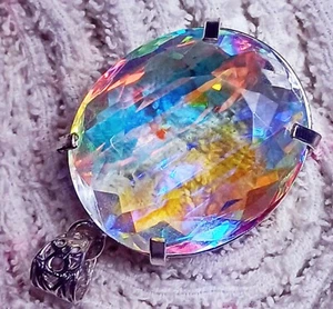 GS Solid Silver Mystic Quartz Multi-Color 99.90 Ct Certified Loose Gems Pendant - Picture 1 of 7