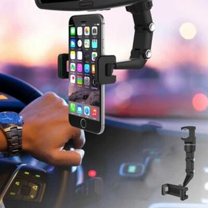 360° Multifunctional Mobile Phone Holder Adjustable Rearview Mirror Phone holder - Photo 1 sur 8