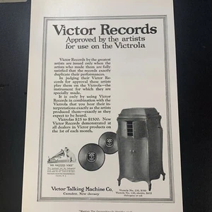 Vintage 1922 Victor Talking Machine Victor Records Ad Advertisement - Picture 1 of 2