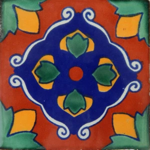 Azulejos de cerámica mexicana Talavera de 3 pies cuadrados 27 piezas 4x4 - C337 - Imagen 1 de 1