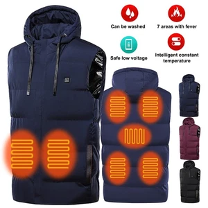 USB Beheizbare L/XL/XXL Heizweste Wärmeweste 7-Zonen Beheizte Unisex Weste - Bild 1 von 16