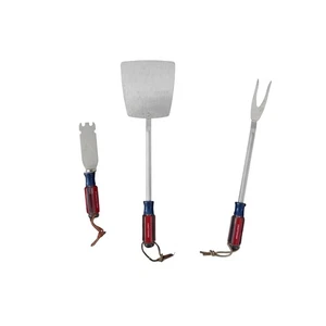 Craftsman BBQ Grill Tools Set Spatula Fork Scraper Stainless Steel USA Made - Picture 1 of 9