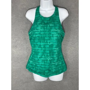 Athleta Green Tank Top Adjustable Straps Built-In Bra Activewear 38D/DD - Picture 1 of 11