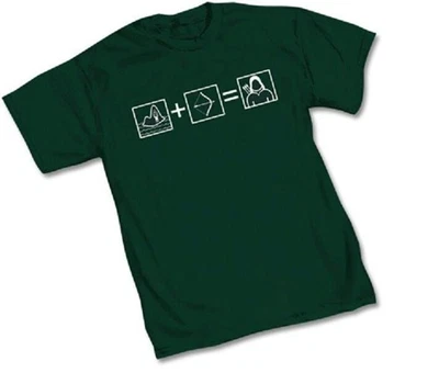 DC GREEN ARROW ECUATION - Camiseta verde con licencia para adultos - S Foto 1 de 2
