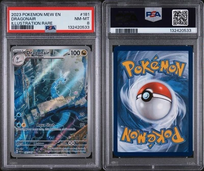 2023 Pokemon ENGLISH 151 Dragonair Illustration Rare 181/165 PSA 8 - Image 1 of 3