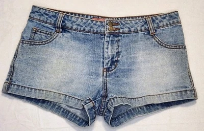 牛仔短裤 9 码 Messimo Beachy Y2K 浅水洗 中腰褪色 — 第 1/4 张图片
