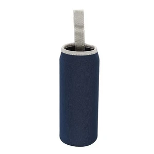 Water Bottle Sleeve 500ml Neoprene Carrier Glass Bottle Sleeve Navy Blue 2 Pack - Picture 1 of 5