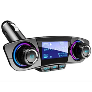 FM Transmitter Receive Aux Bluetooth Audio LED Screen Car MP3 Player USB Charger - Picture 1 of 23