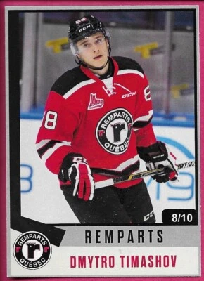2022 Quebec Remparts 25th Anniversary DMYTRO TIMASHOV #38 Silver Parallel 8/10 - Image 1 of 2