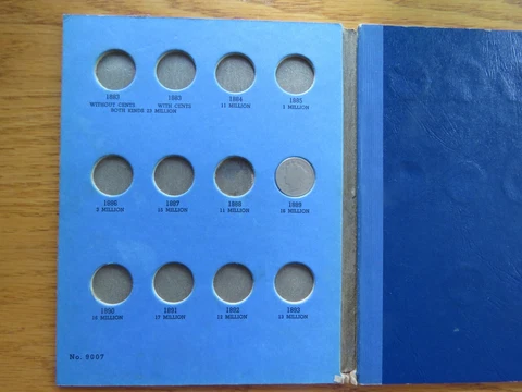 Partial Set Of  18 LIBERTY "V" NICKEL Coins 1883 - 1912  IN WHITMAN ALBUM  D1 Cover