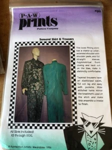 PAW PRINTS #011 LOOSE FIT PANT SUIT SHIRT PATTERN XS S M L XL 2XL 3XL  - Picture 1 of 4
