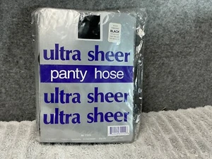 6 Packungen Ultra transparente Strumpfhosen Nylonstrumpf SCHWARZ ONE SIZE 100-160 LBS - Bild 1 von 4