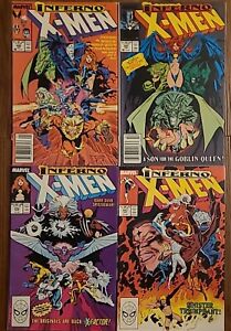 Uncanny X-Men # 240, 241, 242 & 243 (1989, Marvel) Inferno Storyline