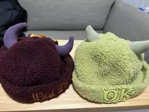 Tokyo Disney Monsters University inc Roar Omega oozma kappa Fluffy Hat Cap Used - Picture 1 of 4