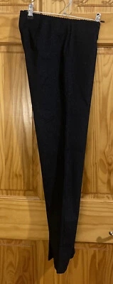 Leggings ajustados al tobillo Elle talla pequeña negros brillantes rayón pantalones pantalones Foto 1 de 4