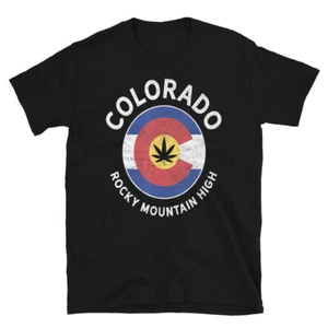 Mountain High Funny Weed Cannabis Marijuana Lover 420 Stoner Hippie Gift T-Shirt - Picture 1 of 6