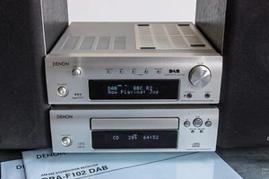 DENON DRA-F102 DAB/AM/FM RECEIVER+DCD-F102 CD PLAYER+SC-F102 120W SPEAKERS - Picture 1 of 14