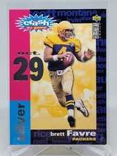 1995 Collectors Choice Brett Favre CRASH GAME SILVER card #C6 OCT 29 B9E