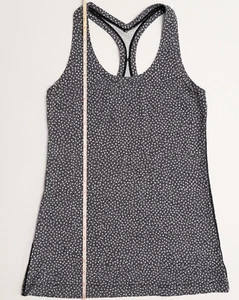 Top da donna Lululemon grigio a pois grigio bianco racerback taglia 6 - Foto 1 di 6