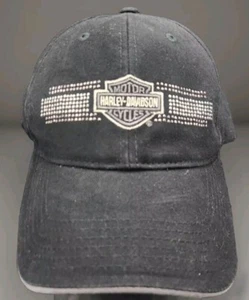 Harley Davidson,Stafford, Texas Black Women's Adjustable Rhinestone Bar & Shield - Picture 1 of 11