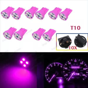 20X T10 Pink 194 LED Bulb Instrument Gauge Cluster Dash Light Twist Lock Socket - Bild 1 von 12