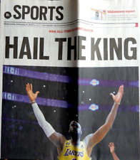 NBA LAKERS LeBron James TopScore SAN GABRIEL VALLEY TRIBUNE Newspaper Feb 8 2023