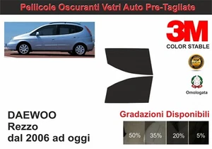pellicola oscurante vetri daewoo rezzo 5p dal 2006 anteriore - Imagen 1 de 1