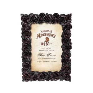 Alchemy Gothic SA18 Rose Fotorahmen (4"x6") Schwarz Eitelkeit Valentinstag Geschenk - Bild 1 von 3