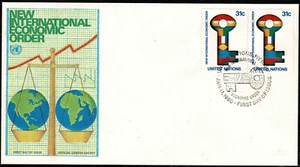 UN New York 1980 New International Economic Order FDC  - Pair Of Stamps - MInt - Picture 1 of 1