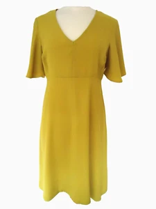 M&S MUSTARD YELLOW SWING DRESS SIZE 10 NEW - Picture 1 of 5